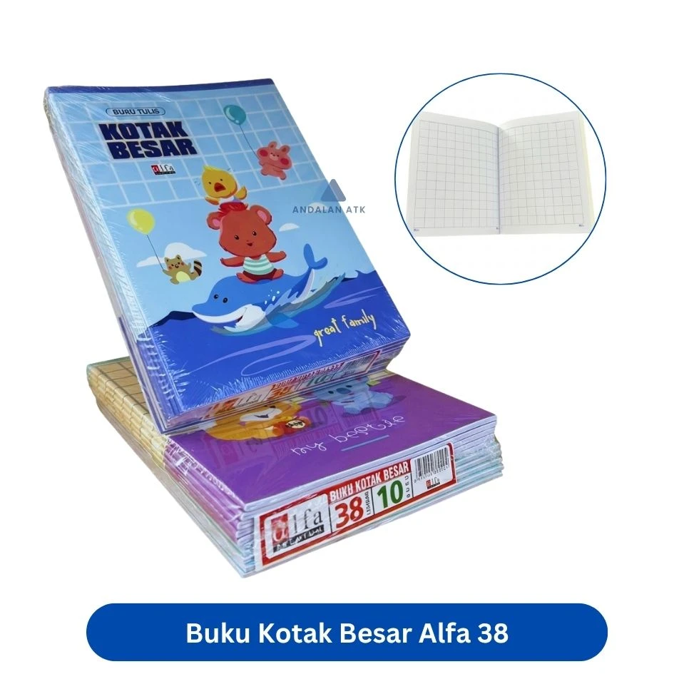 Buku Tulis Kotak Besar Alfa 38 Lembar